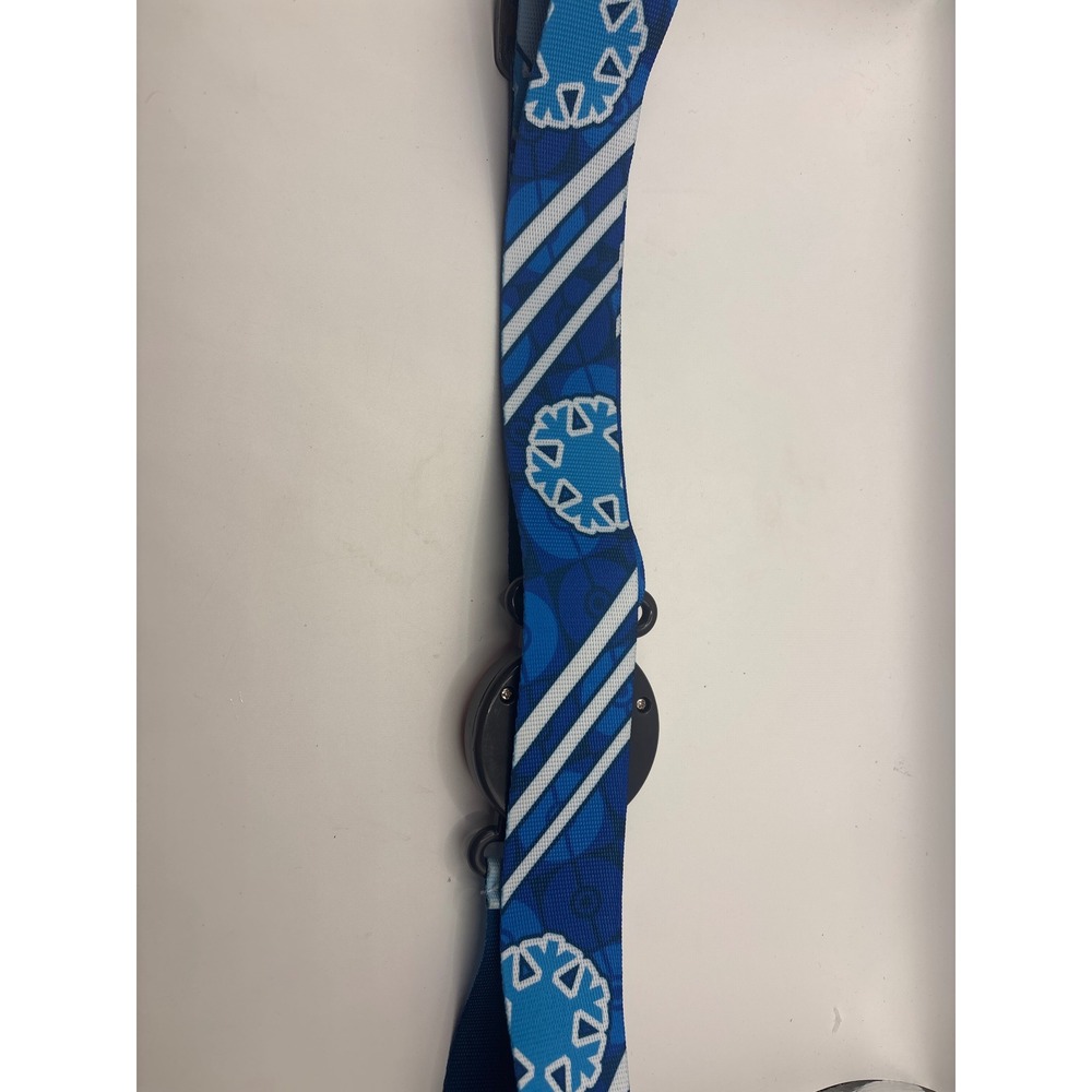 Pokemon Pokeball Buckle Blue Snowflake Pattern Adjustable Web Belt Mens Kids - Picture 5 of 5